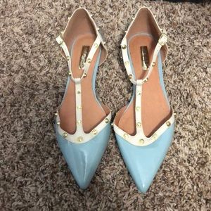 Baby blue halogen flats